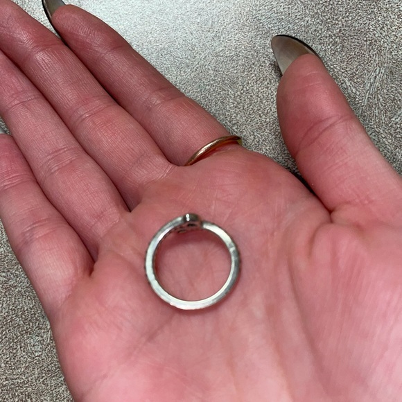 Pandora two sparkling hearts ring slightly used - Picture 2 of 4